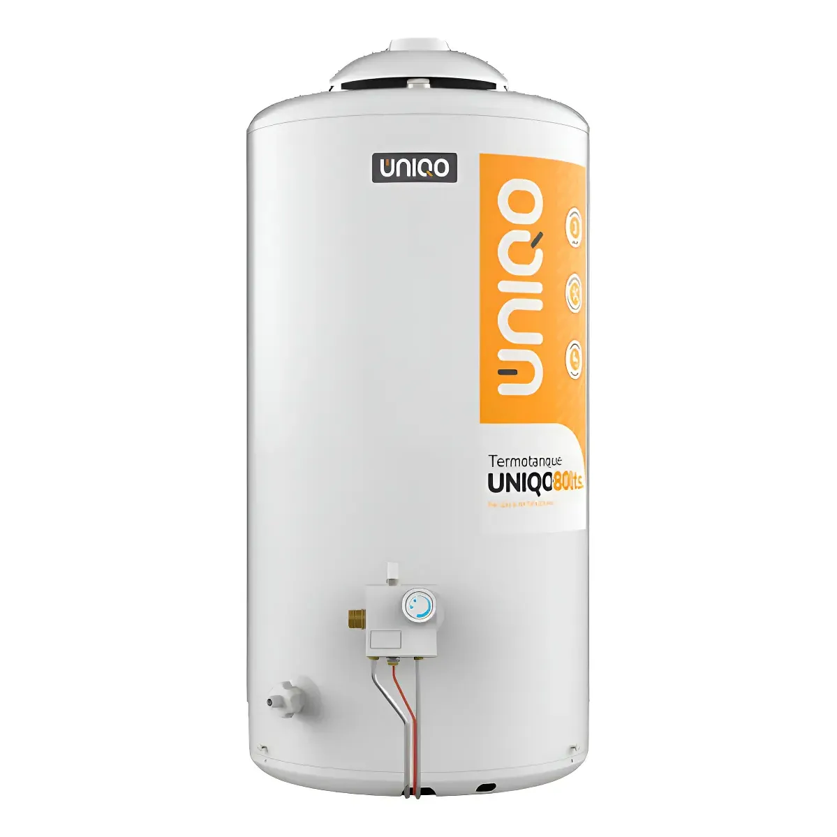 Termotanque UNIQO 80 Litros Coppens Multigas Conexión Superior